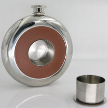 30 Sets Round Stainless Steel Pocket Flask With Build-in Cup 5oz Hip Flask Mirror Polished Bottles+ Free Funnel ZA6888 2024 - buy cheap
