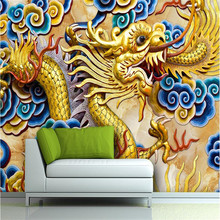 beibehang  3d wallpaper background photography Chinese dragon relief bedroom room paper mural  3d papel de parede  wall paper 2024 - buy cheap