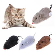 Funny Clockwork Mouse Toy Spring Power Plush Rat Mechanical Motion Interactive Cat Dog Playing Toy Pet Supplies 2024 - buy cheap