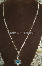 Популярное винтажное изделие из серебра Kabbalah Star Of David Demon Eye, ожерелье, подвески, цепочка, чокер, ошейник для женщин, сделай сам, ювелирное изделие, P2256 2024 - купить недорого