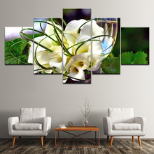 Canvas Painting Calla Lilly flowers 5 Pieces Wall Art Painting Modular Wallpapers Poster Print for living room Home Decor 2024 - buy cheap