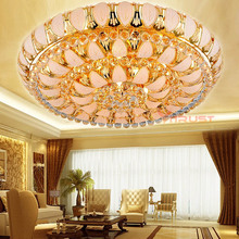Lustre de cristal moderno luxuoso, lustre com acabamento cromado led para teto para sala de estar, quarto, lâmpada interior 110-240v 2024 - compre barato
