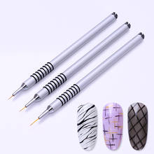 NICOLE DIARY UV Gel Liner Drawing Brush Flower Painting Acrylic Pen 11mm/9mm/7mm Silver Handle  Nail Art Tool1 Pc 2024 - buy cheap