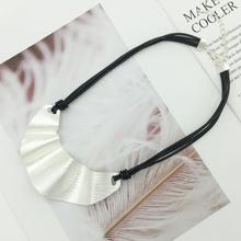 Alloy Choker Statement Necklace Cowhide Rope Collares Necklaces & Pendants Women Gift Kolye Fashion Jewelry 2024 - buy cheap