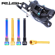 RISK-pernos de perno de disco hidráulico de aleación de titanio, perno roscado M4 x 26mm para bicicleta XT, con aceite roscado, para frenos de disco de bicicleta MTB, 2 unids/lote 2024 - compra barato