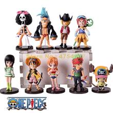 anime one piece 64th 9pcs/set q version straw hats luffy/roronoa/zoro/sanji/chopper action figure Toy 2024 - buy cheap