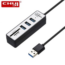 CHYI Milti USB 3.0 Hub Combo High Speed 3 Ports USB Hub Splitter Adapter With SD/TF Card Reader For Macbook Computer Accessories 2024 - buy cheap