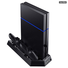 PS4 Vertical Stand with Cooling Fan Cooler Dual Controller Charger Dock Charging Station 3 USB Ports Hub for SONY Playstation 4 2024 - buy cheap