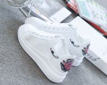 Women Casual Shoes Summer Spring Women Shoes Fashion Embroidered Breathable Hollow Lace-Up Sneakers Women shoes 2024 - buy cheap