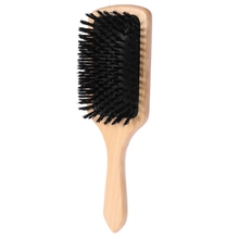 Щетка для волос MAANGE с деревянной ручкой, прочная со щетиной, спа-массажер, расческа для ухода за волосами, инструменты для укладки 2024 - купить недорого