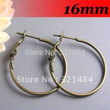 Free ship! 16mm 200PCS Antique bronze Circle French Hoop Earrings Hook Wires Loops Jewelry Findings Accessories 2024 - buy cheap