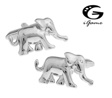 IGame запонки со слонами серебряный цвет, новинка, животный дизайн, лучший подарок для мужчин, бесплатная доставка 2024 - купить недорого