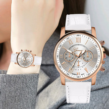 Роскошные Брендовые женские часы розового золота, модные повседневные наручные часы с кожаным ремешком, кварцевые часы, женские часы, Reloj Mujer 2022 - купить недорого