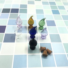 Mini frascos de vidrio con corcho para Perfume, frasco artesanal con forma de Chile, 9 colores, 5 unids/lote 2024 - compra barato