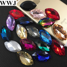 More Colors To Choose Pointback Horse Eye Crystal Navette Marquise Crystal Fancy Stones Size5x10mm,7x15mm,9x18mm,13x27mm,17x32mm 2024 - купить недорого
