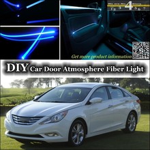 For Hyundai Sonata / i45 / Sonica / Prima interior Ambient Light Tuning Atmosphere Fiber Optic Band Lights Inside Door Panel 2024 - buy cheap