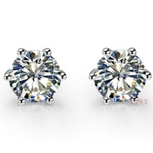 Test Positive Real Solid 18K White Gold Diamond Earrings Engagement Moissanite Earrings Stud Wedding Women Diamond Stud Earrings 2024 - buy cheap