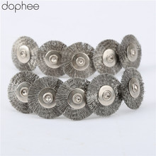 dophee 10pcs Dremel Accessories Stainless Steel Wire Wheel Brushes for Die Grinder Dremel Accessories Rotary Tool 22MM Steel 2024 - buy cheap