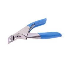 Cortador de puntas de uñas postizas, herramienta de manicura, de acero inoxidable, azul, acrílico, Gel UV 2024 - compra barato