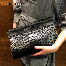 XMESSUN Snake Clutch Gofrado Python Leather For Lady Handbag Fashion Chain Shoulder Messenger Bag Party Red Dropshipping F101 2024 - buy cheap