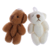 1 pçs nova chegada pequenos ursos de pelúcia brinquedos macios pérola veludo bonecas presentes mini urso 1/12 casa bonecas em miniatura acessórios 2024 - compre barato