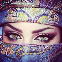 Bordado de diamantes de imitación 5d con ojos de mujer musulmana, Kit de punto de cruz, pintura con diamantes de imitación, estilo islámico, para manualidades 2024 - compra barato
