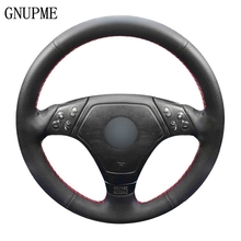 GNUPME-Funda de cuero Artificial para volante de coche, accesorio negro cosido a mano, de calidad, para BMW E36, E46, E39 2024 - compra barato
