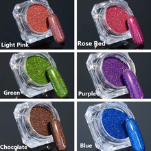 1.5g 1 Box  Glitter Laser Powder Gorgeous Nail Glitter Chrome Pigment for DIY Nail Art Decorations 6 Colors Available 2024 - buy cheap