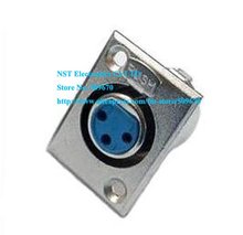Free Shipping /10pcs/  XLR 3-Pin Female Chassis Panel Socket Speaker Audio Connector  New 2024 - buy cheap
