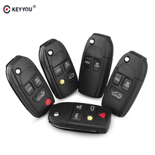 KEYYOU Modified Flip Folding Smart Remote Car Key Shell Fob Case For Volvo S40 S60 S70 S80 V40 V70 XC90 XC70 2 3 4 5 Buttons 2024 - buy cheap