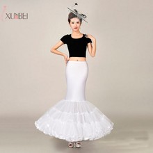 1 Hoop Cheap Long Wedding Bridal Petticoat Crinoline Ball Gown Skirt Rockabilly Tutu Underskirt Slips Wedding Accessories Jupon 2024 - buy cheap