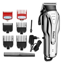 Máquina de cortar cabelo profissional, aparador elétrico para cabelos, recarregável, barbeiro, 100v-240v 2024 - compre barato