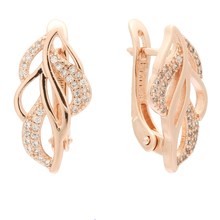 New Crystal Fashion Earring Trendy 585 Gold Color Jewelry Luxury Cubic Zircon Women Drop Earrings 2024 - buy cheap