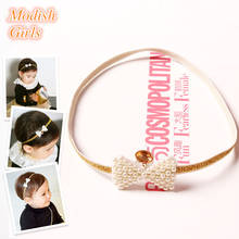 Korean Style Bow Headbands Princess Toddlers Hairbands Gold Glitter Bands Cute Hairbands with Owl Charm for Party Accessory 2024 - buy cheap