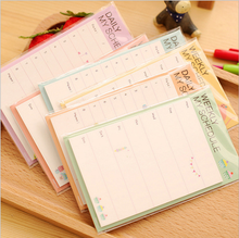 1 Pcs South Korean Stationery Weekly Plan Daily Plan Notepad N Times Memo Sheets Planner Stickers Kawaii Stickers 2024 - buy cheap