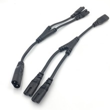 IEC320 C8 to 2X C7 Y Split AC Power Cord, IEC Figure 8 Male to 2 Female 1 in 2 Out AC Power Cable, Length=32CM Black 2024 - buy cheap