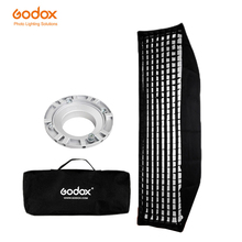 Godox-tira de luz para estudio fotográfico, Softbox Rectangular de 12 "x 47", 30x120cm, rejilla de nido de abeja para Flash, caja de luz Bowens 2024 - compra barato