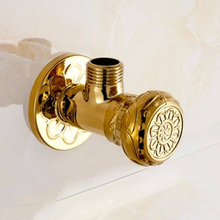 Filling Valves High Quality Antique Brass and Gold 1/2" Malex Bathroom Angle Stop Valve Faucet  Wall Mounted Filling Valve 4118K 2024 - buy cheap