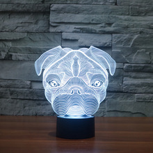 Sanddog-lâmpada 3d para quarto, presente eletrônico, criativo, noite, quarto, lâmpada de mesa 2024 - compre barato