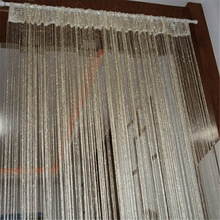 13 Colors Vogue Curtain Silver Silk Tassel String 200cm x 100cm Door Window Living Room Divider Curtain Valance 2024 - buy cheap