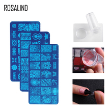 ROSALIND Nail Art Clear Manicure Stamping Stamper Scraper Image Plate Print Tool Stencil DIY Gel Nail Polish Nail Sticker Design 2024 - buy cheap