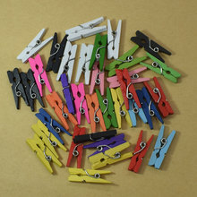 Mini clipes de papel de ligação de madeira 50 peças, 25x3mm, para mensagens, clipes de madeira para clipes de foto, panos de decoração artesanal 2024 - compre barato