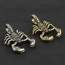 Scorpion Knife Beads Copper Pendant Brass EDC Paracord Scorpion Brass Key Ring Accessories 2024 - buy cheap
