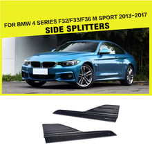 Side Skirts Winglets Splitters for BMW 4 Series F32 F33 F36 435i 440i M Sport Coupe Convertible 2014 - 2018 Carbon Fiber / FRP 2024 - buy cheap