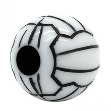 DoreenBeads Retail Acrylic Spacer Beads Volleyball White & Black 12mm Dia,Hole:Approx 3.9mm,100PCs 2024 - buy cheap