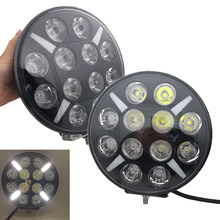 Luz de led branca, 9 polegadas, 120w, 12v, 24v, fora da estrada, 4x4, farol drl para jeep, toyota, captador, trailer, trailer 2024 - compre barato