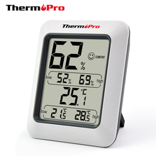 Thermopro tp50 lcd estação meteorológica termômetro digital higrômetro medidor de umidade temperatura eletrônico indoor relógio 2024 - compre barato