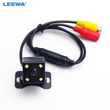 Leewa-câmera de visão traseira universal para carro, com 4 leds, visão noturna, dc 12v, ca3234 2024 - compre barato