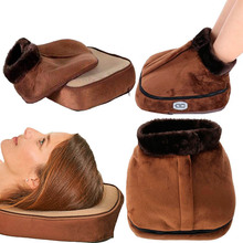 Electric Foot Heat Warm Massage Shoes health Heated Foot care Warmer tool pad Unisex Velvet Feet Warmer Massager Big Slipper 2024 - buy cheap