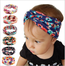 flower fabric girls kids knot headband hair accessories for newborns children headbands head band hair bands hairband products 2024 - buy cheap